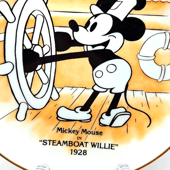 DISNEY Steamboat Willie Mickey Mouse collectors plate - Picture 3 of 7